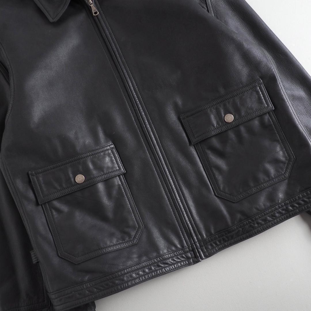 ラルフローレン　レザージャケット　シングルライダース　本革　ブラック　美品