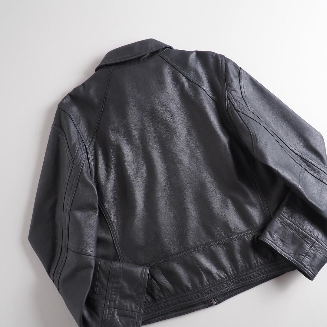 ラルフローレン　レザージャケット　シングルライダース　本革　ブラック　美品