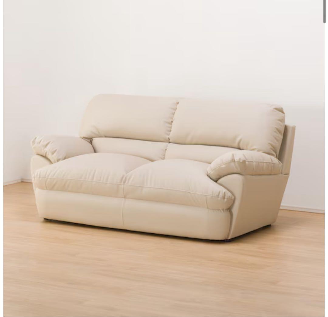 傷・汚れに強い合成皮革 2人用ソファ (Nシールド ビット3KD BE)