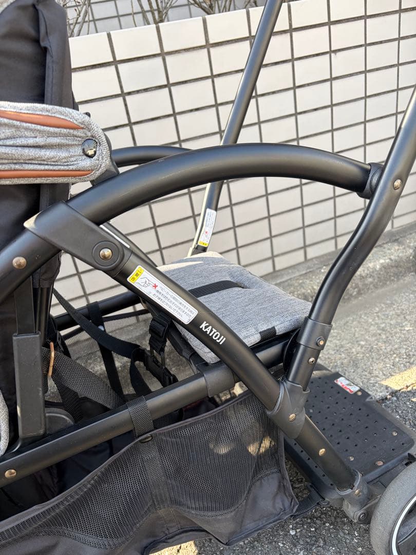 最終値下げ　KATOJI カトージ 二人乗りベビーカー 2Seater グレー
