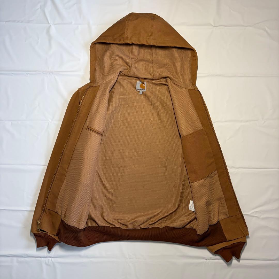 [S] Carhartt J131 BRN アクティブジャケット フード　付き￼