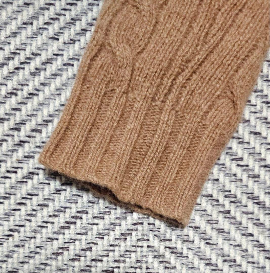 ラルフローレン　ケーブルニット　ポニーロゴ刺繍　カシミヤ混