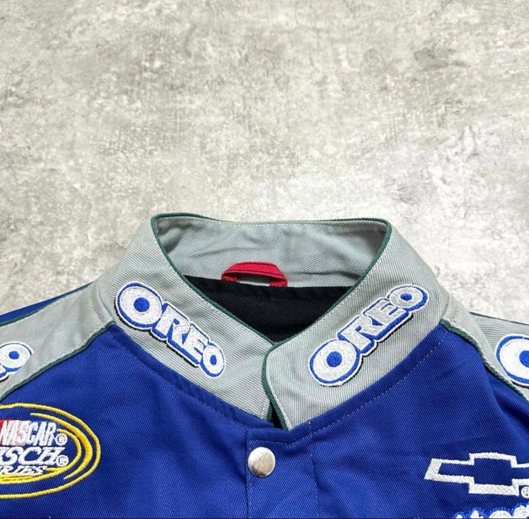 NASCAR OREO 青 オレオ レーシングジャケット