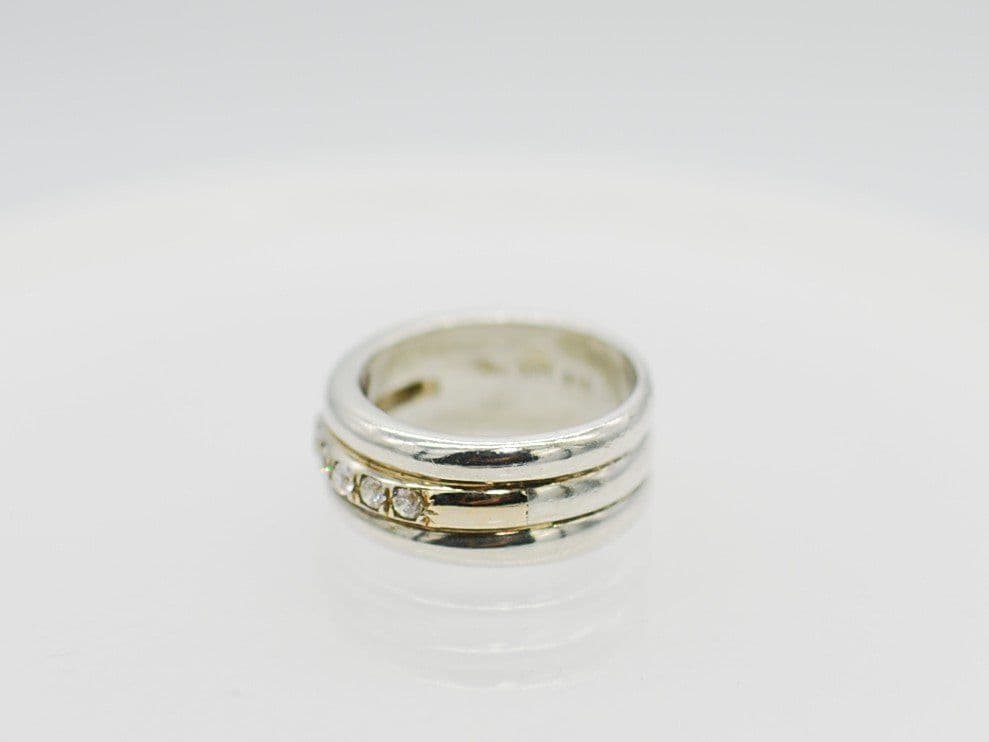 スタージュエリーSTARJEWELRYコンビリング指輪12号金K10　AG925