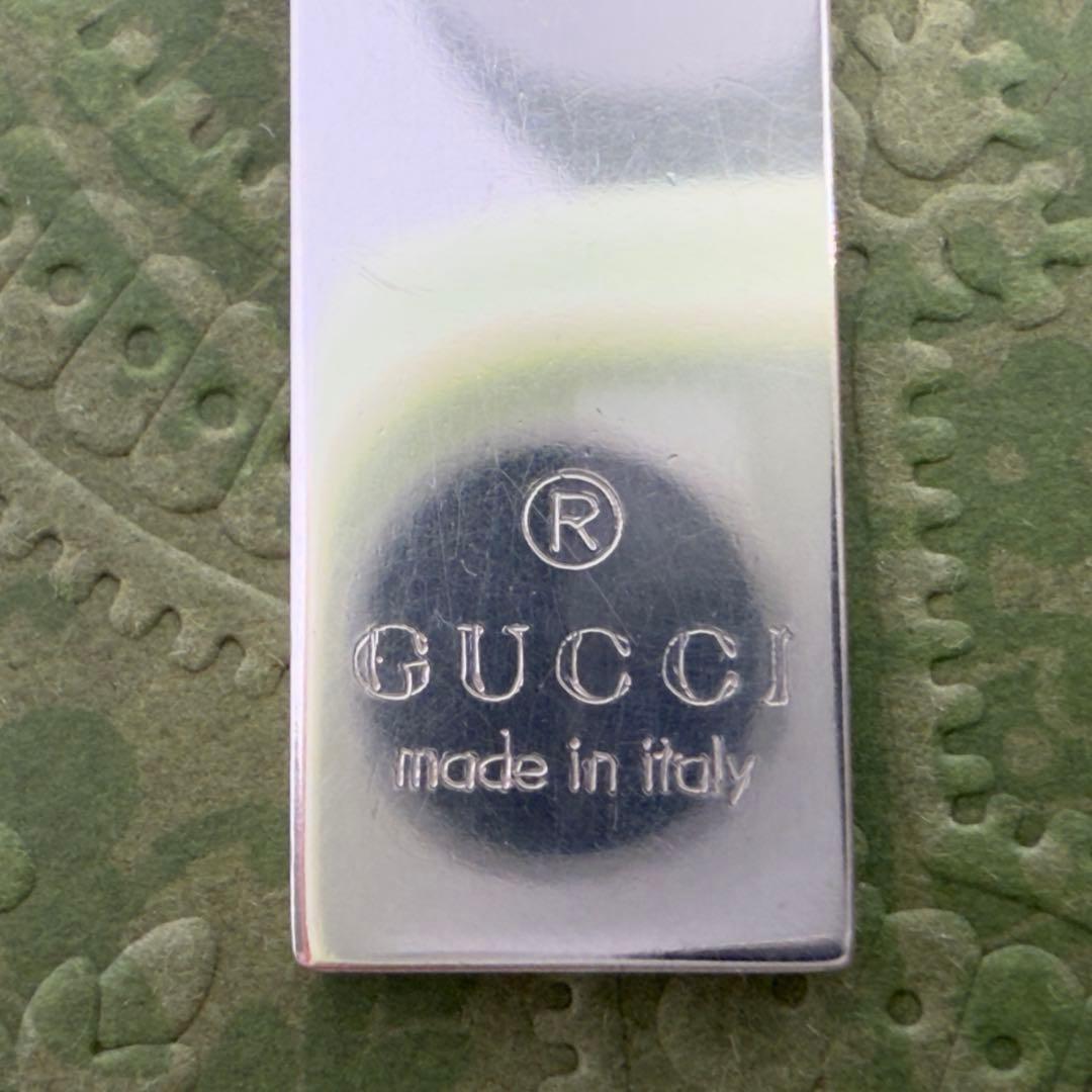 美品 GUCCI ネックレス プレート シルバー 925 ボールチェーン 2連