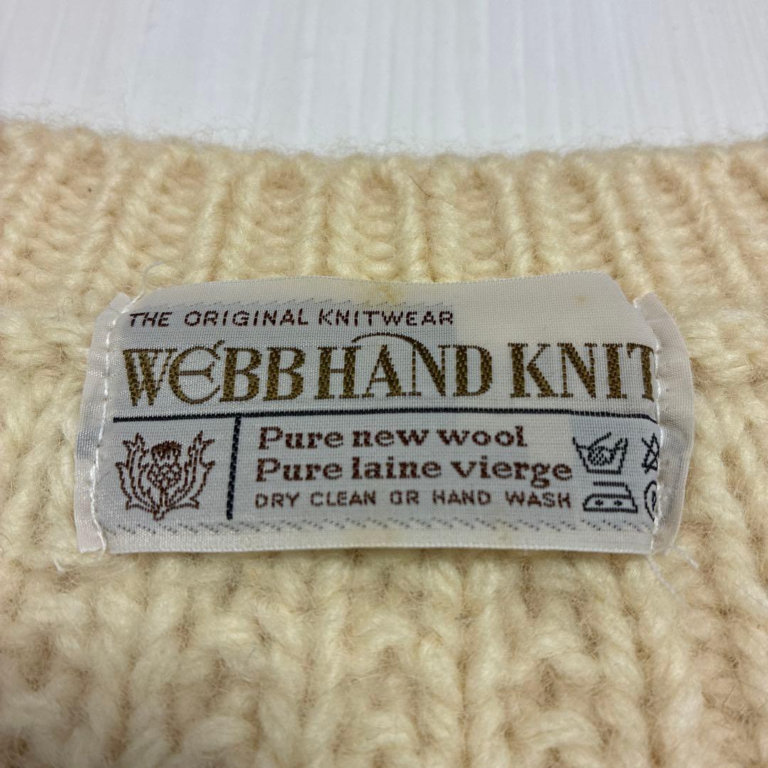 70'sビンテージ古着！WEBB HAND KNIT ハンドニット カーディガン