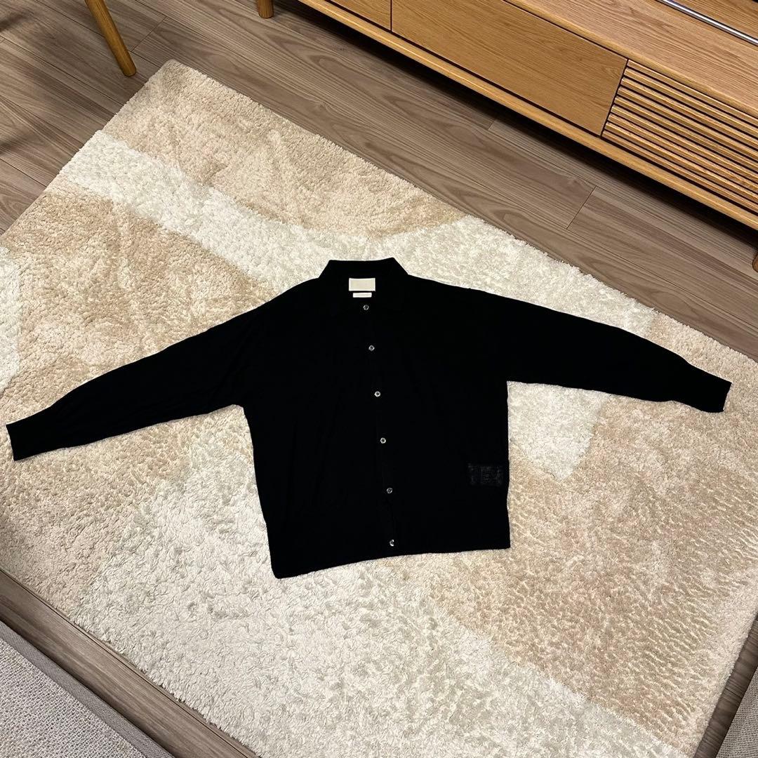 【YOKE】SILK CASHMERE SHEER SHIRT CARDIGAN