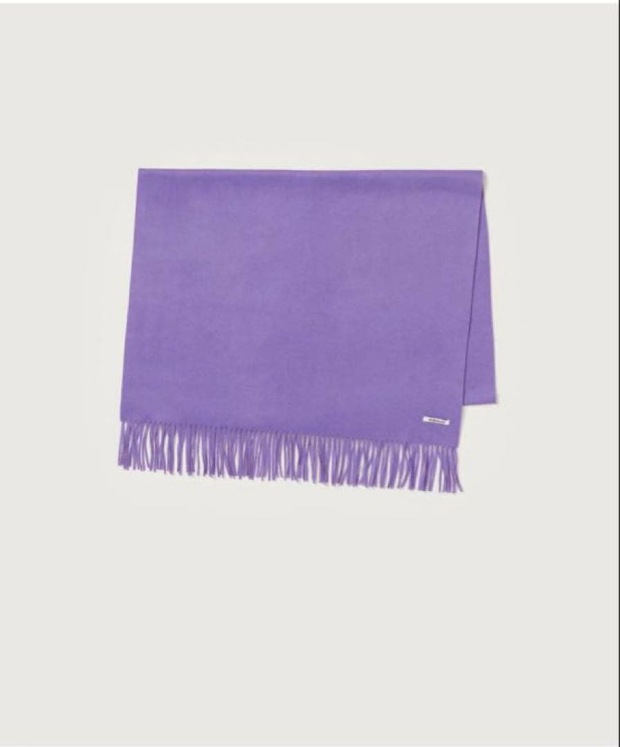 オーラリー BABYCASHMERE WIDESTOLE PURPLE 24AW