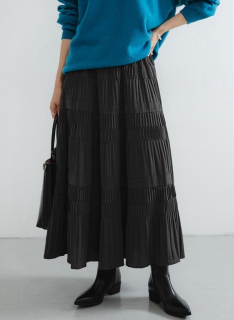 URBAN RESEARCHプリーツティアードスカート