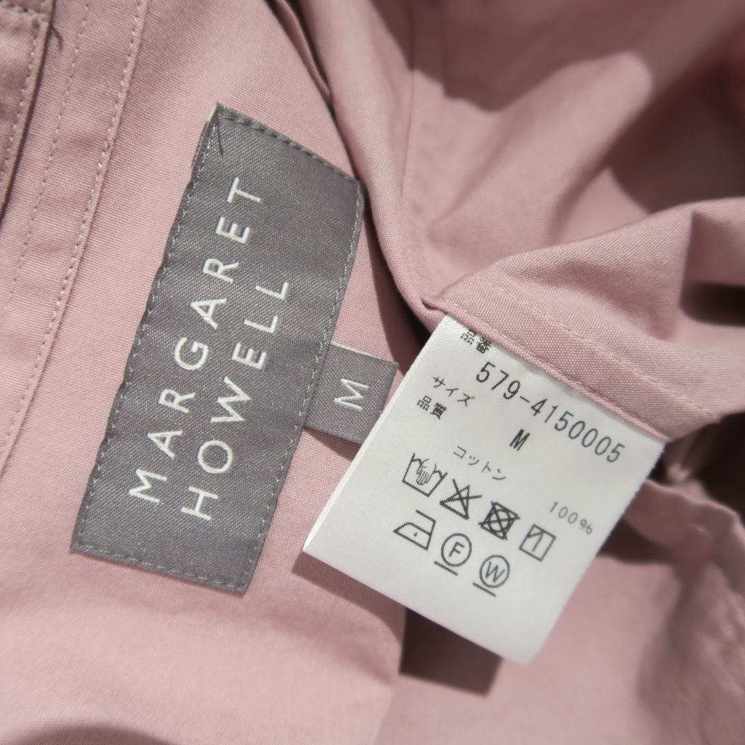 MARGARET HOWELL DUSTY PINK ハーフ プラケット シャツ