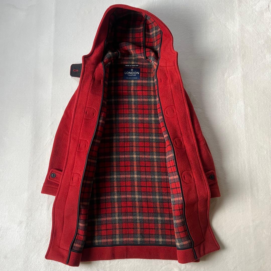 LONDON TRADITION ロンドントラディション L ダッフルコート赤