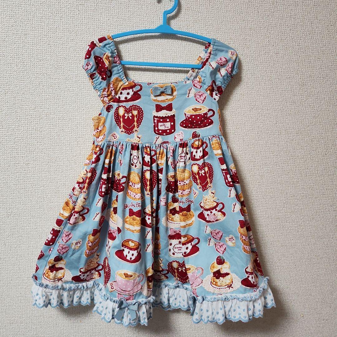 シャーリーテンプル　カフェプリント　限定　ワンピース