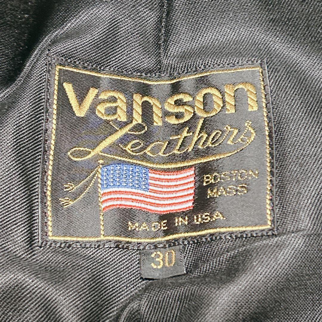 バンソン ライディングパンツ　 USA製 カウハイド 牛革　W30　ブラック