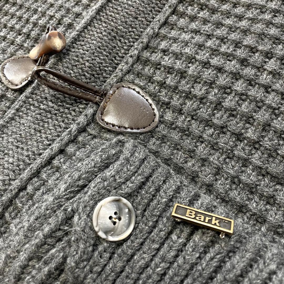 【リョウヒビ】Bark バーク ニットダッフルコート グレー 裏地