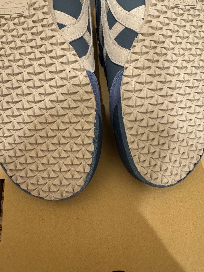 新品未使用 オニツカタイガー　メキシコ66 グレー/ネイビー箱、タグ無し