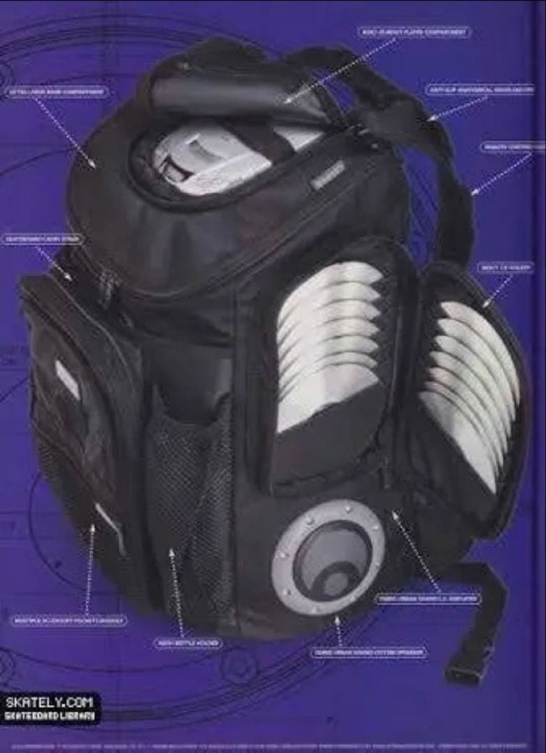 OSIRIS スピーカー付き黒リュック