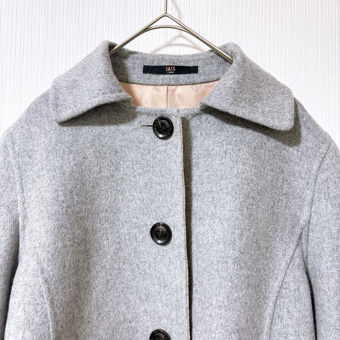 DAKS ダックス　カシミヤ100% リバーコート　ステンカラー　ダブルフェイス