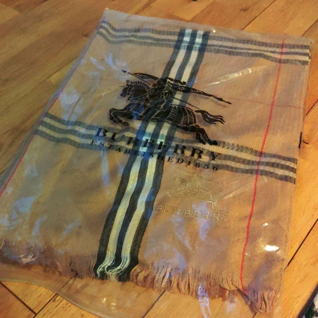 【未使用】BURBERRY LONDON ストール ショール カシミア/シルク