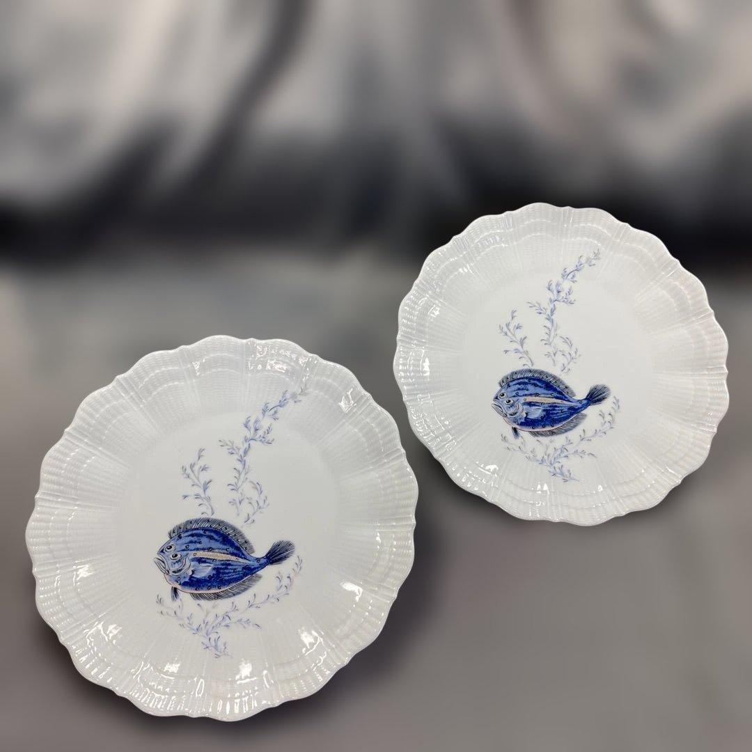 リモージュ　ディナープレート　魚　コライユラメール　ノブラ　ジロー