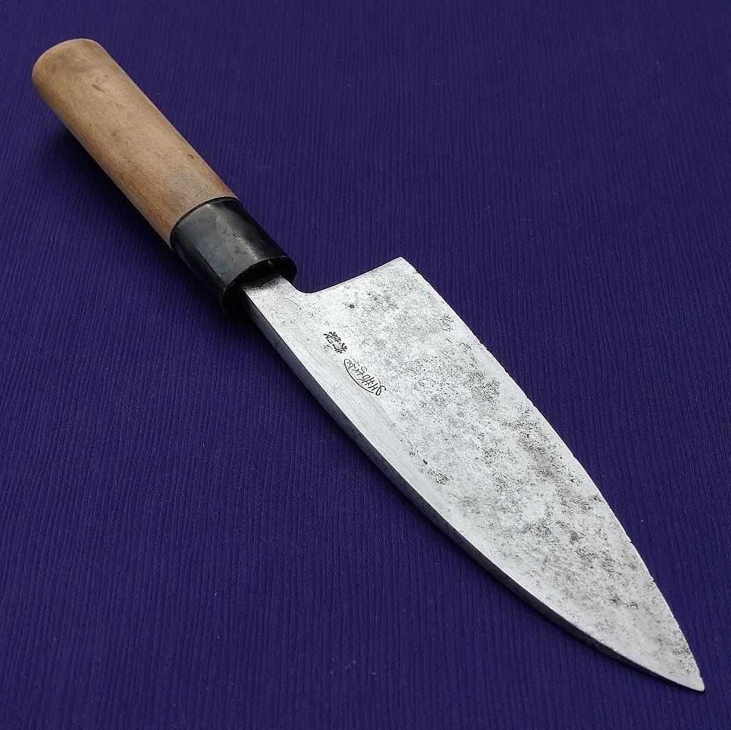 出刃包丁 左若丸作 特製 スエーデン鋼 刃長約150㎜ 片刃 庖丁 《0123》