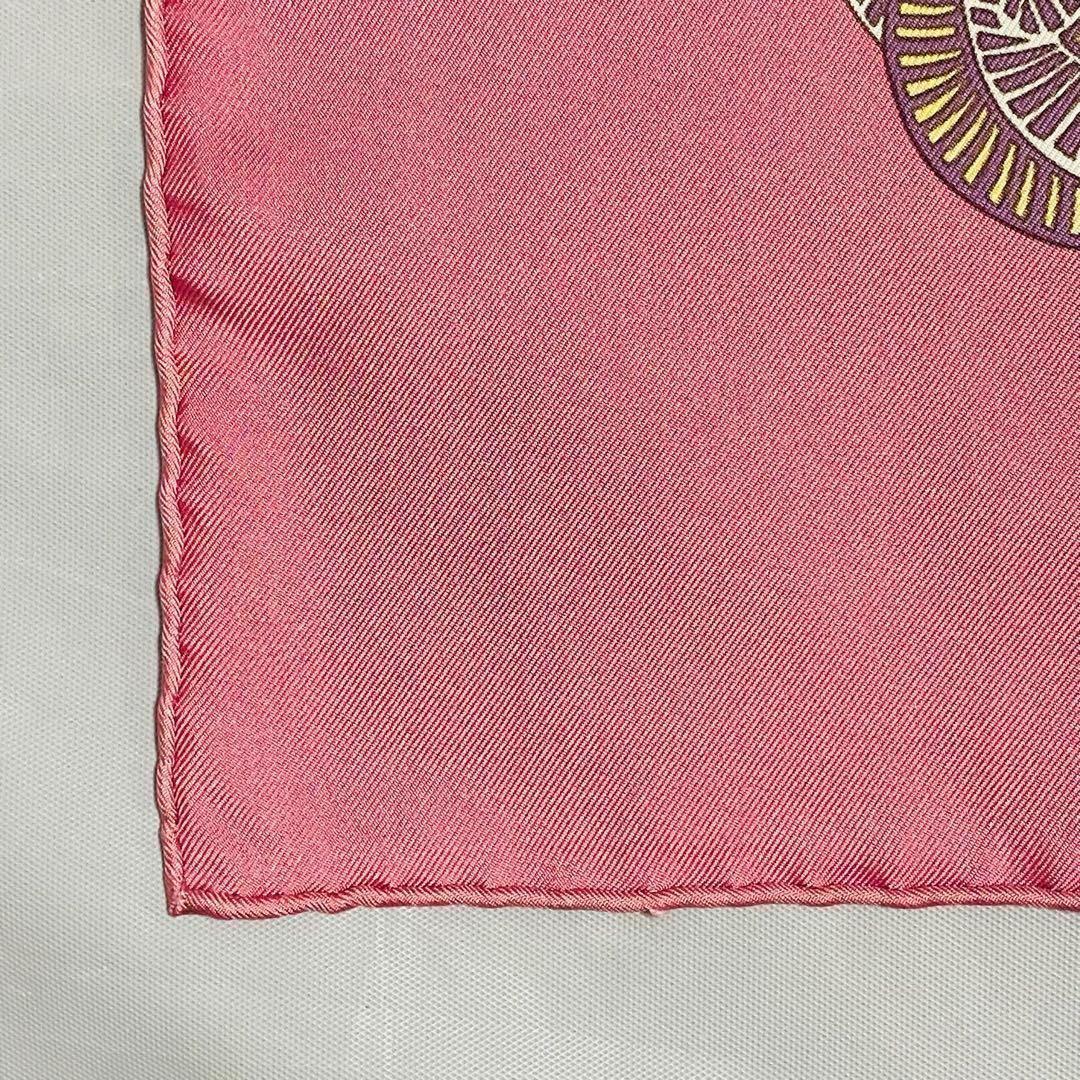 極美品 HERMES エルメス スカーフ カレ90 ステップのアート ピンク 箱