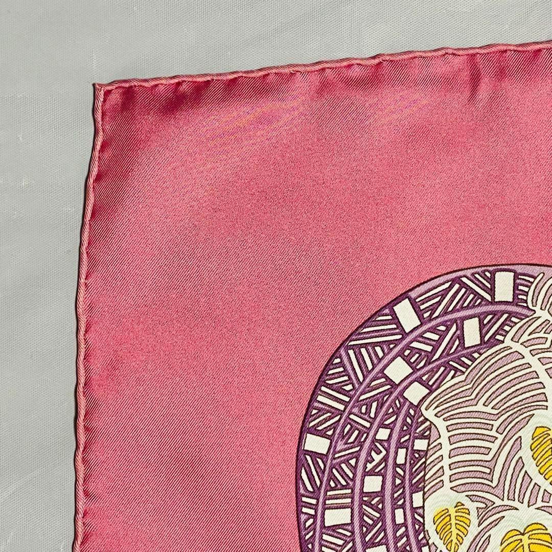 極美品 HERMES エルメス スカーフ カレ90 ステップのアート ピンク 箱
