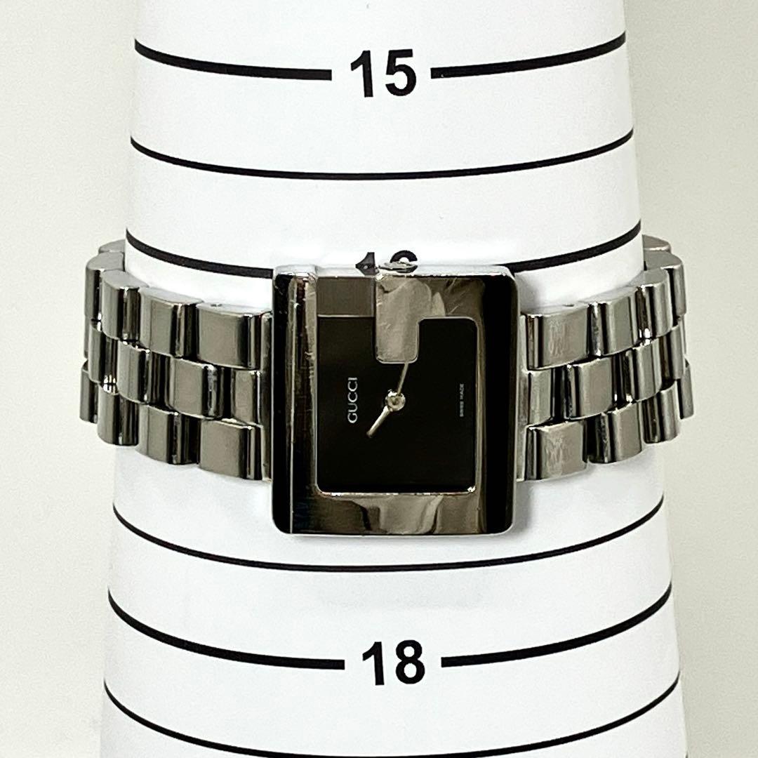 稼働 GUCCI グッチ 腕時計 3600J Gロゴ ベルト延長 シルバー 黒
