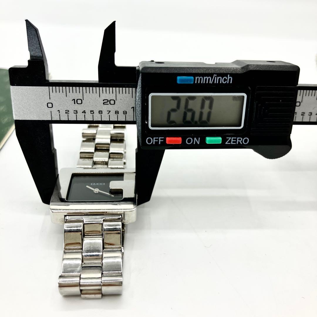 稼働 GUCCI グッチ 腕時計 3600J Gロゴ ベルト延長 シルバー 黒