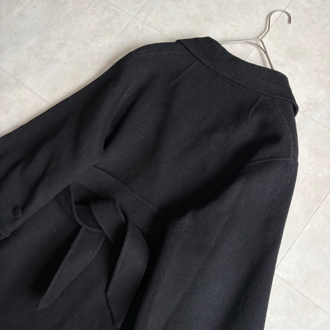 cizatto Wool Gown Coat 黒 フリー ベルト付 ロングコート