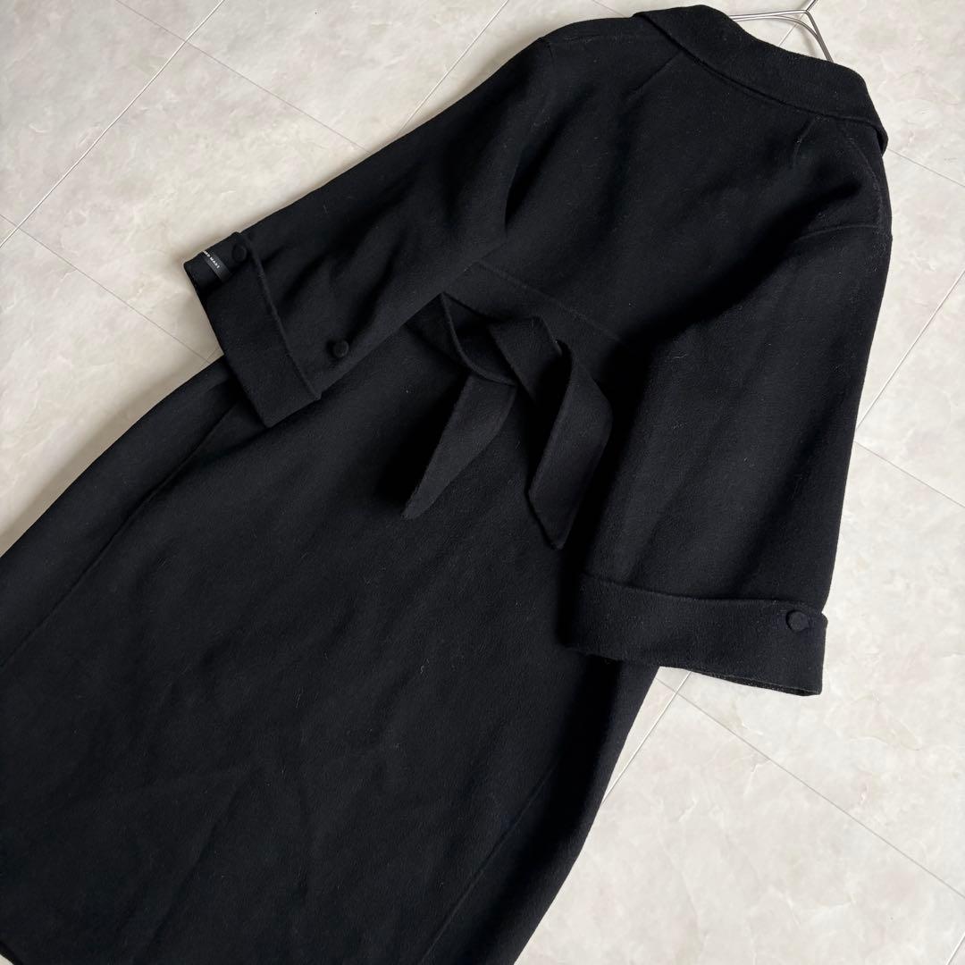 cizatto Wool Gown Coat 黒 フリー ベルト付 ロングコート