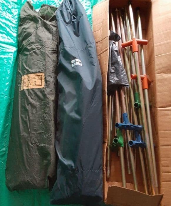 テント　設営　一式