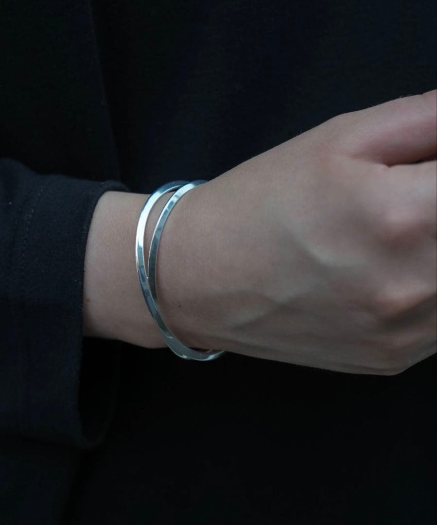 【CTHY】LAYERD DELTA BANGLE silver925