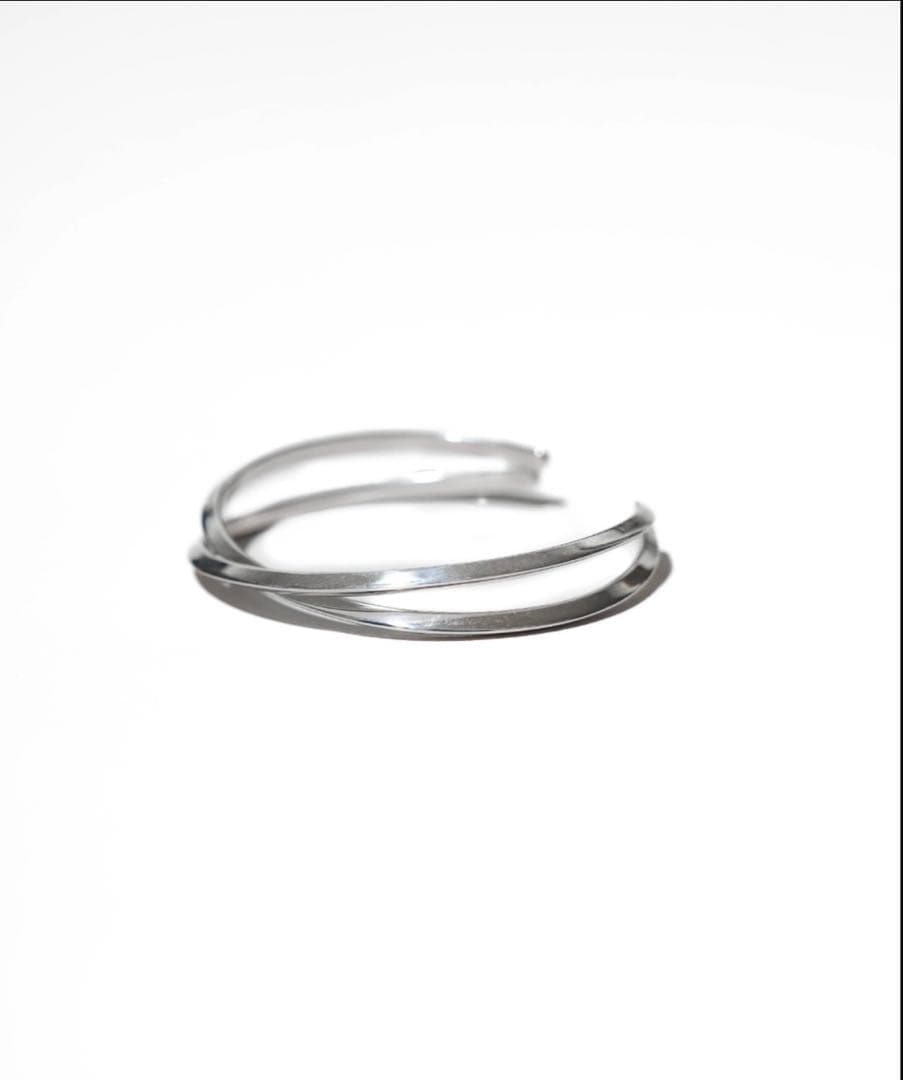【CTHY】LAYERD DELTA BANGLE silver925
