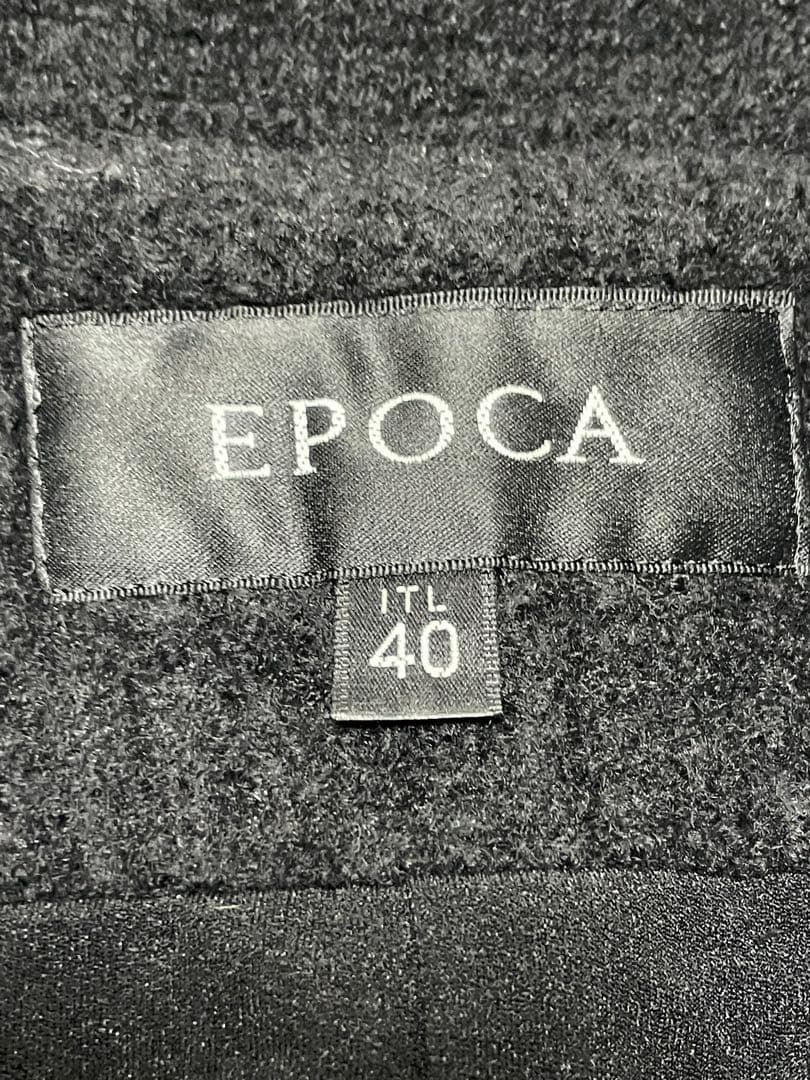 エポカ ダブルブレストコート ブラック