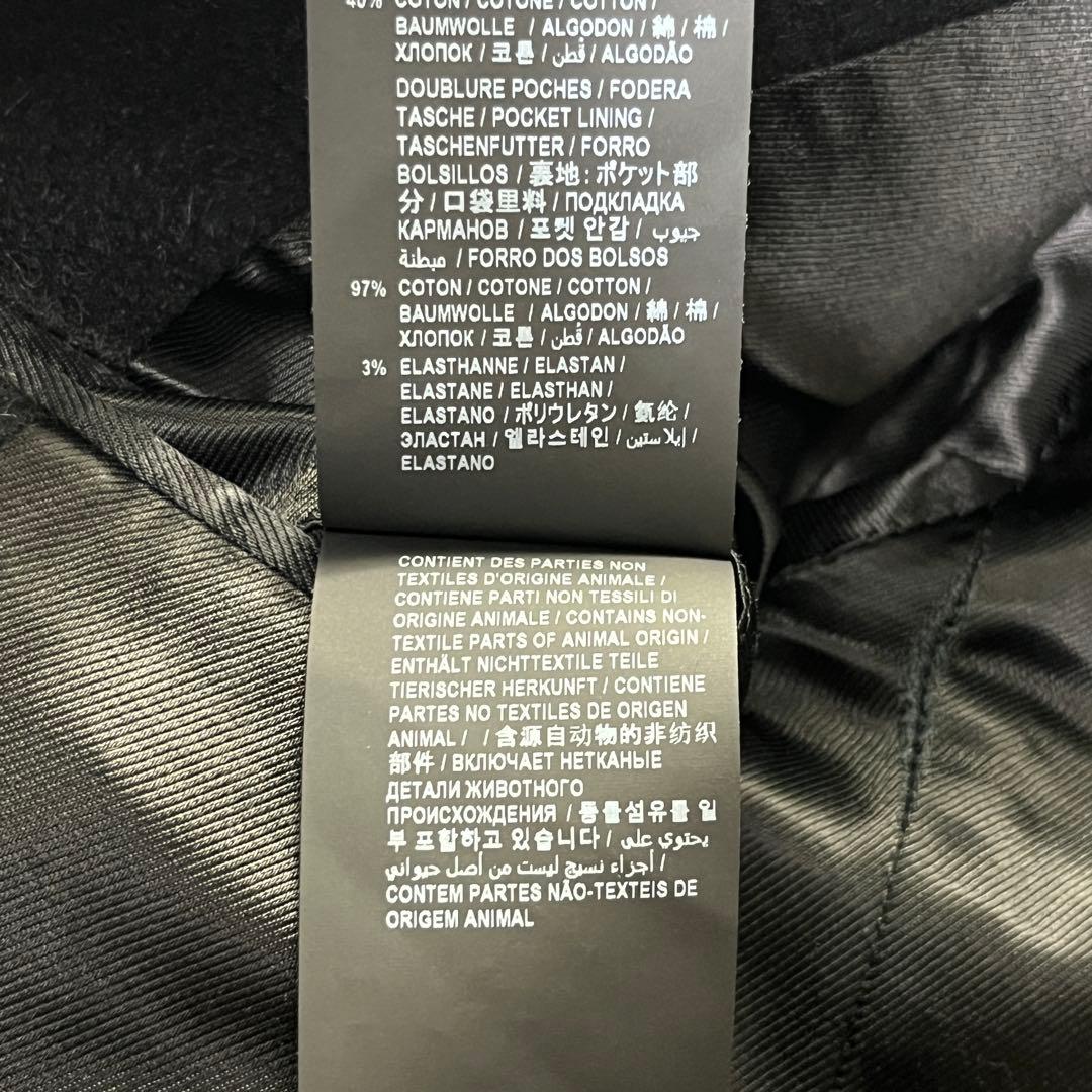 22AW SAINT LAURENT ダブルブレステッドロングコート 46 黒