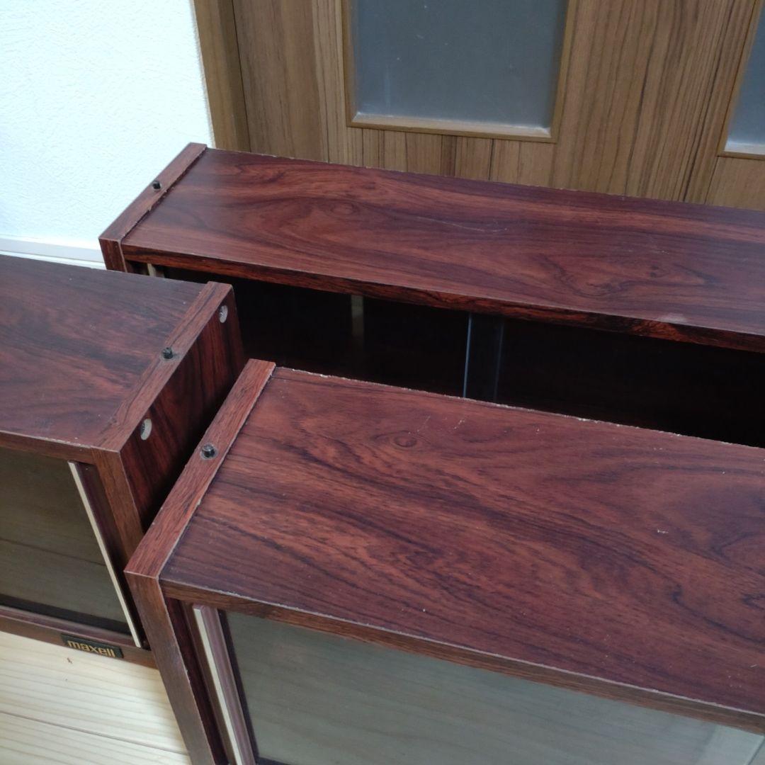 【希少・当時】maxell マクセル ビデオテープラック 3段セット 昭和レトロ