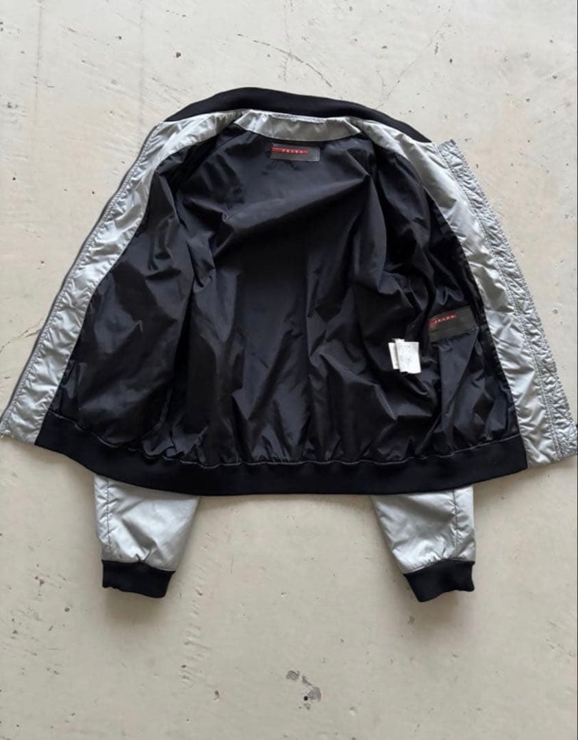 KN PRADA SPORTシルバー MA-1ジャケット