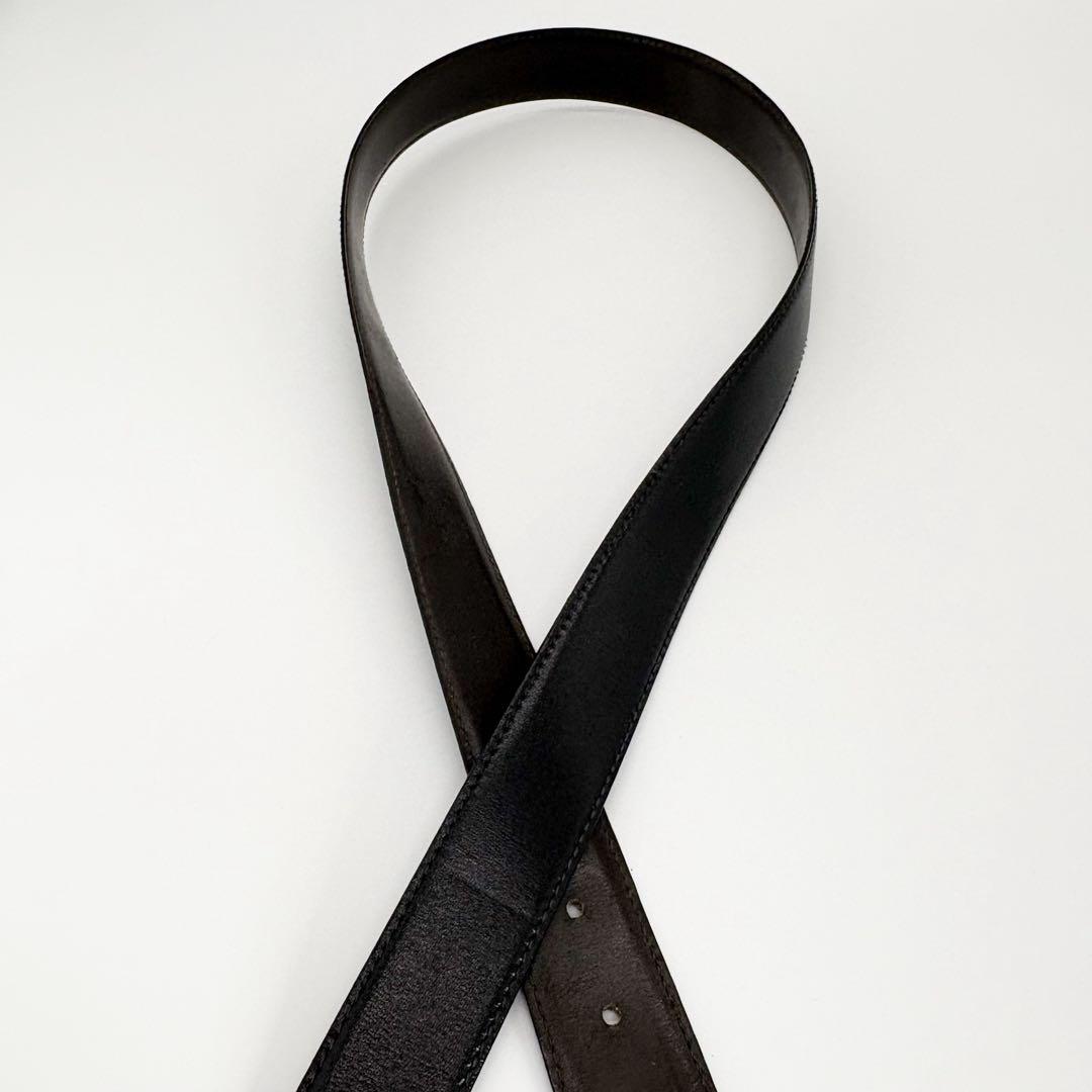 ♡美品♡ セリーヌ CELINE トリオンフ レザーベルト ブラック ゴールド