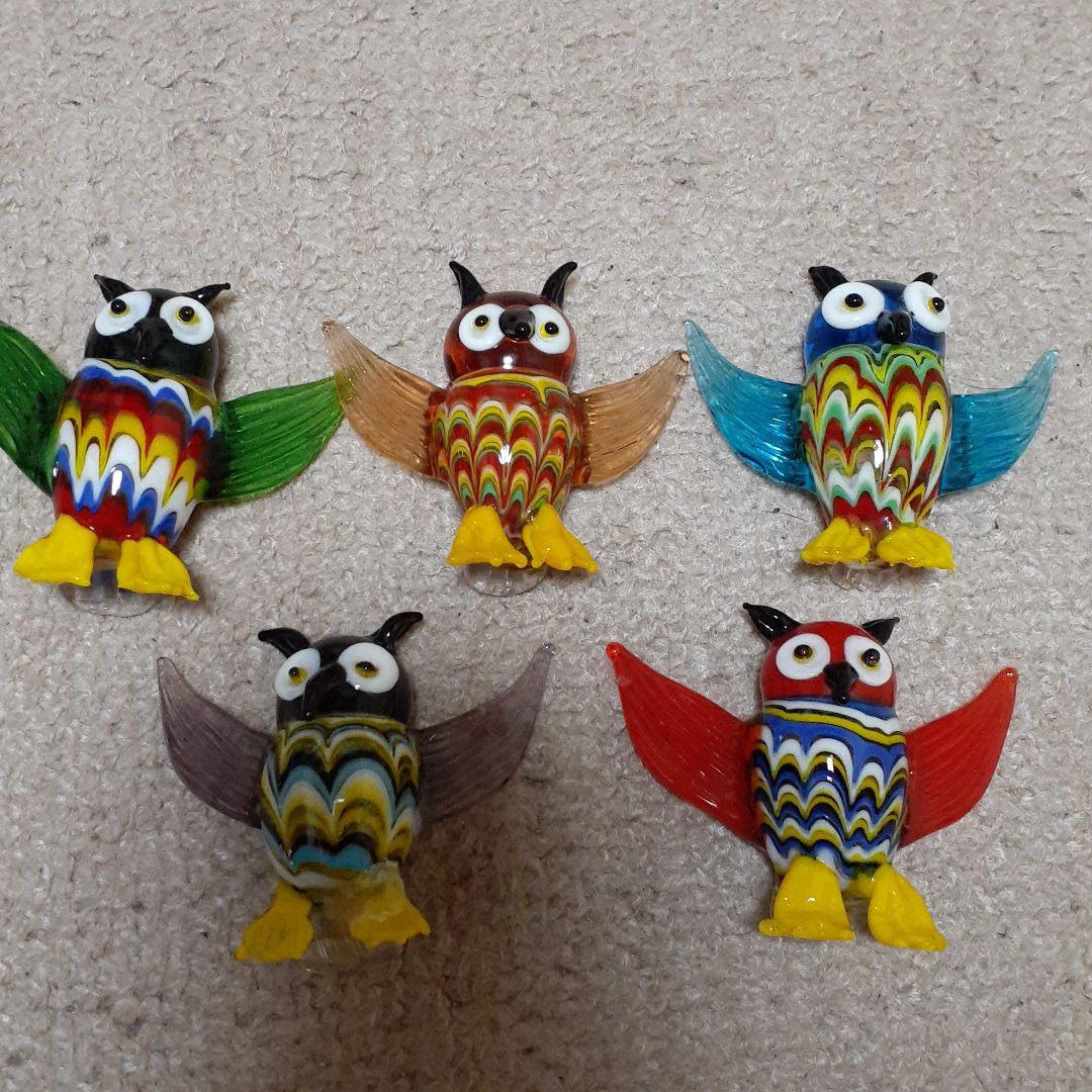 フクロウ置き物　たくさん