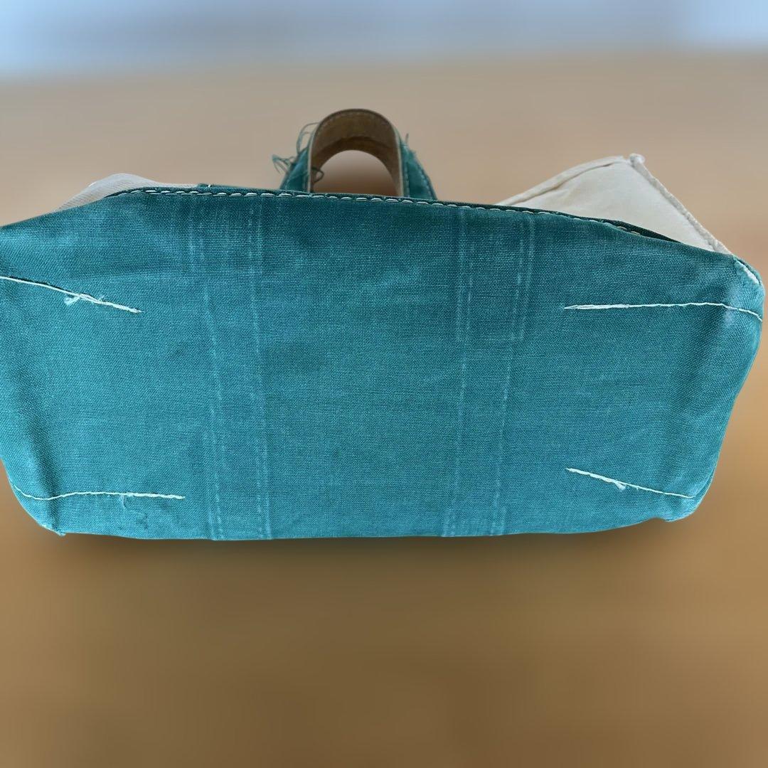 80s 2色タグ エルエルビーン トート グリーン ガイドライン　llbean