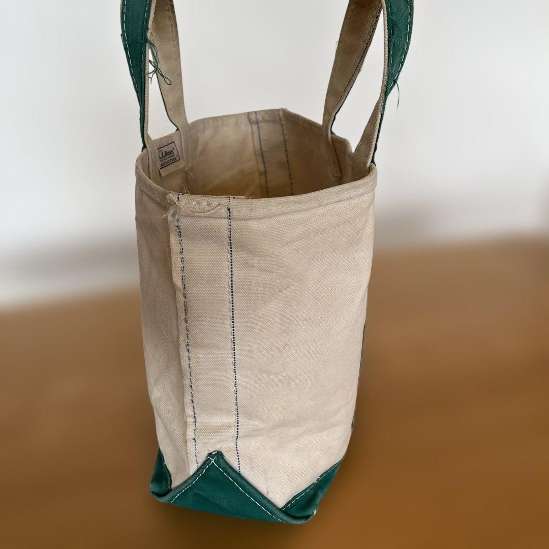 80s 2色タグ エルエルビーン トート グリーン ガイドライン　llbean