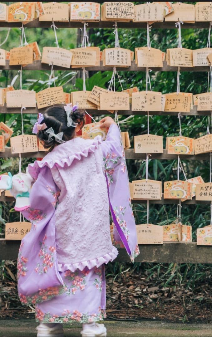 【5点セット】大人気！七五三 花柄刺繍 着物ドレス