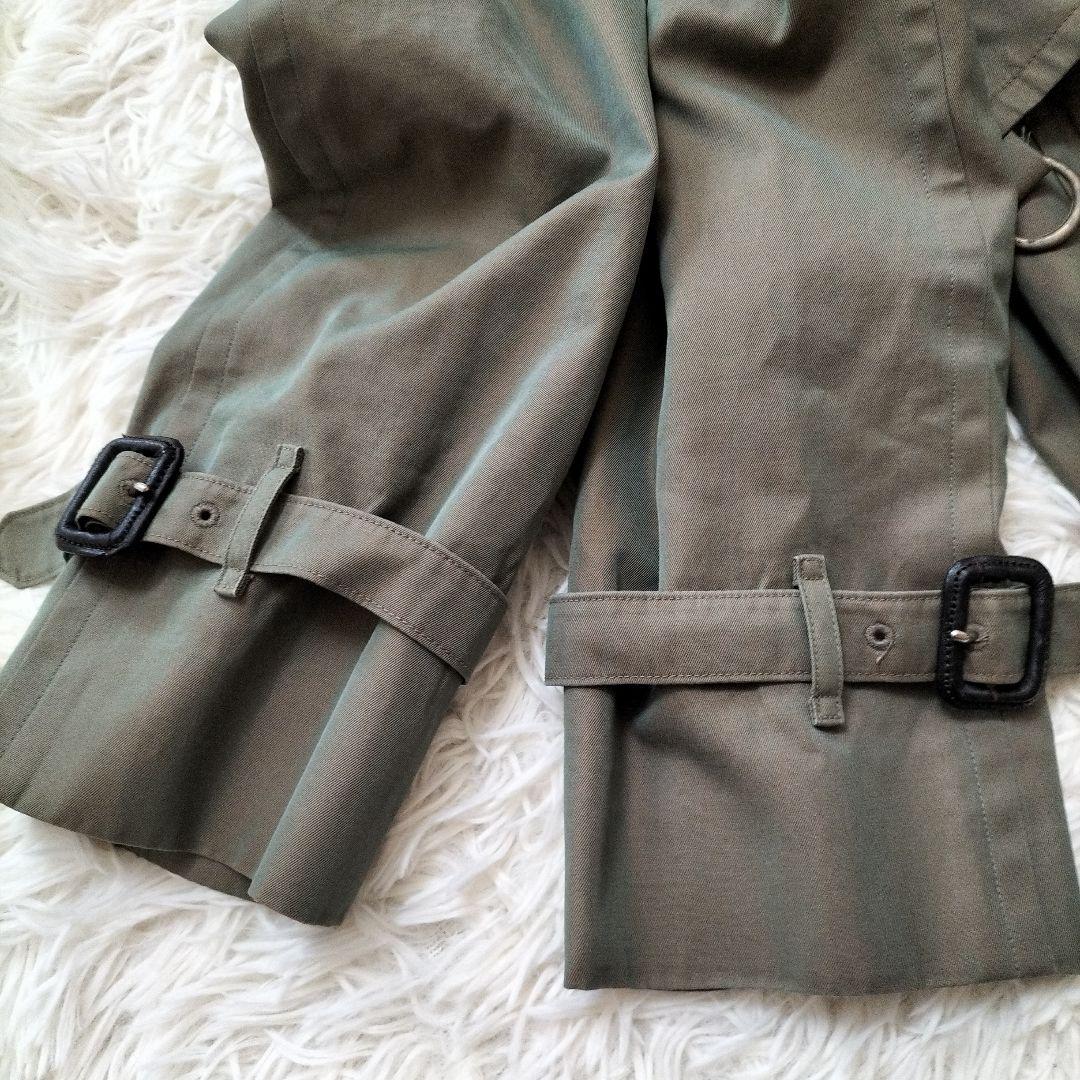 バーバリー トレンチコート ロング丈 ベルト付き 白タグ 玉虫色 S