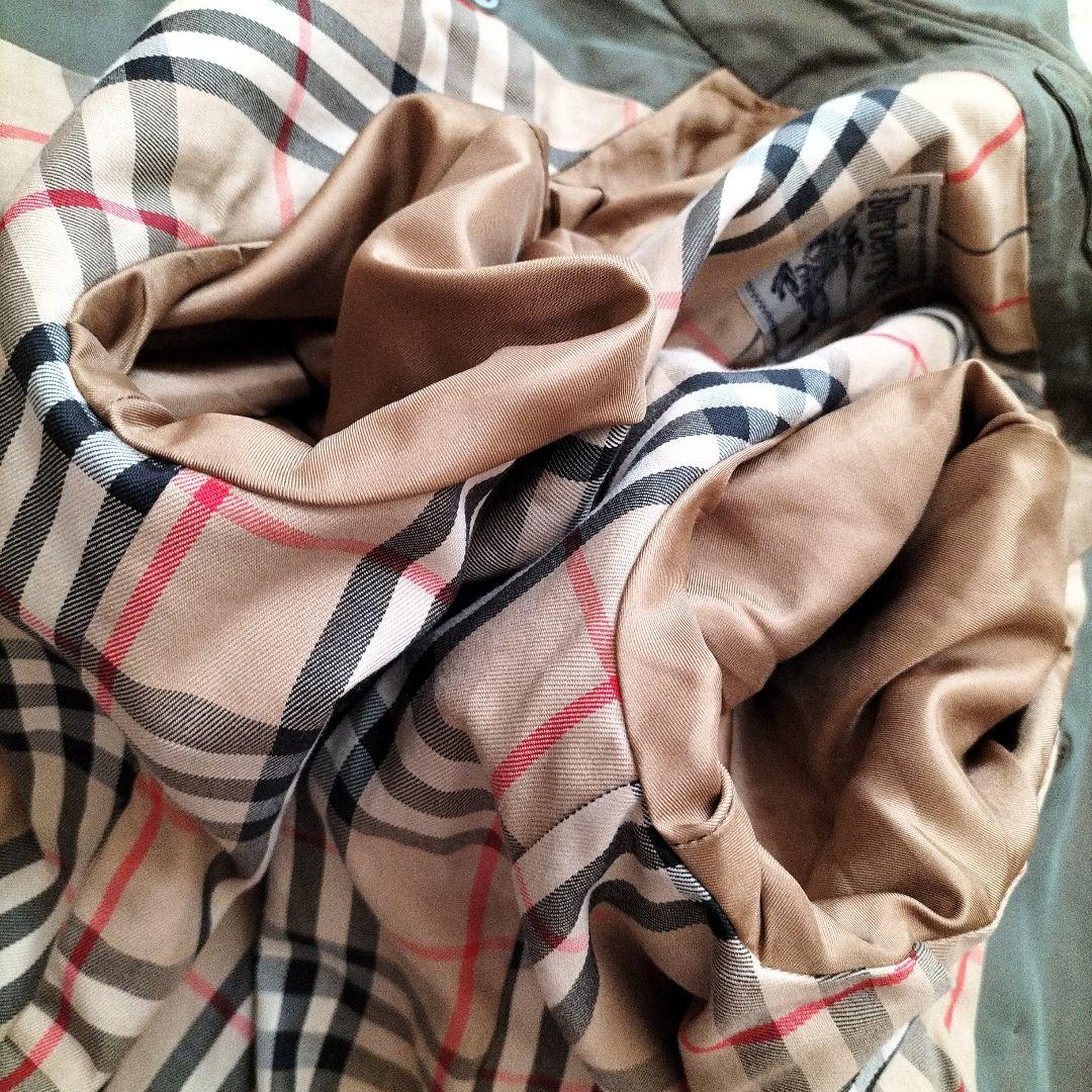 バーバリー トレンチコート ロング丈 ベルト付き 白タグ 玉虫色 S