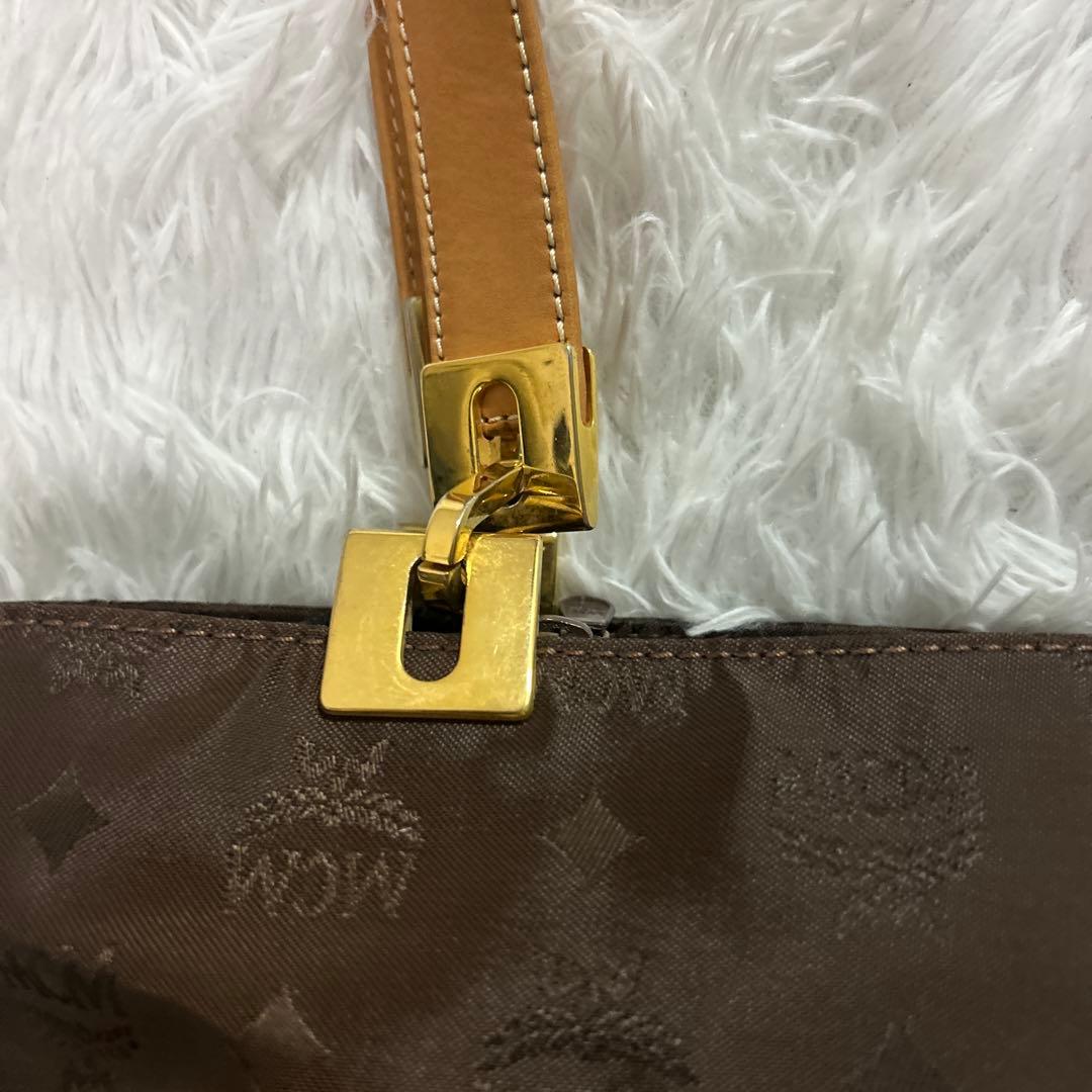 MCM トートバッグ 正規 ブラウンエムシーエム ヴィセトス柄 ブラウン 肩掛け