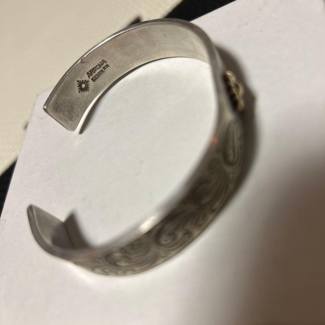 ターボ　アリゾナフリーダム　バングル　太陽神　唐草　K18 シルバー