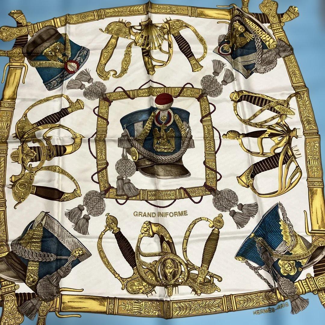 HERMES エルメス スカーフ カレ90 グランユニフォーム