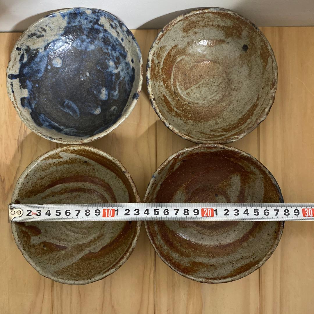 小野哲平　茶碗×4