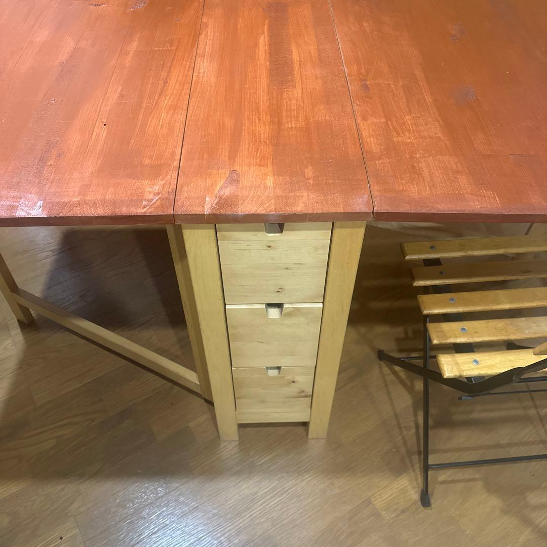 DLK157 イケア ノールデン ゲートレッグテーブル バタフライテーブル