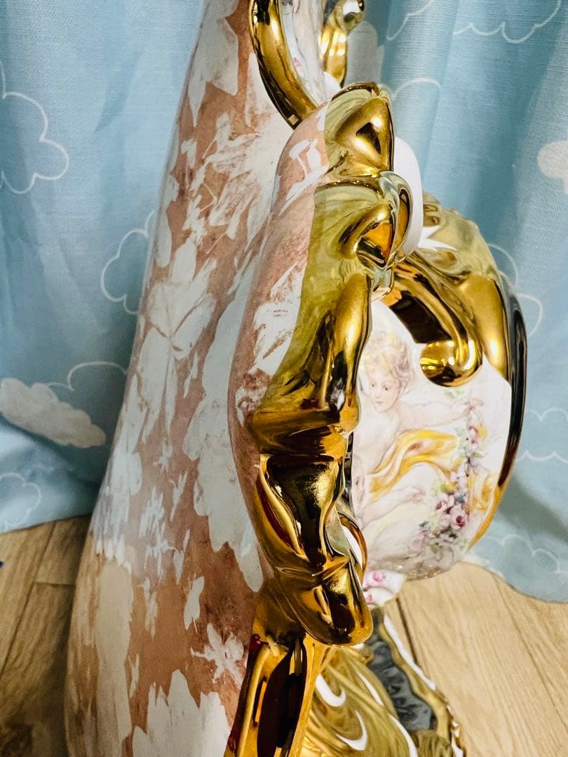 ✨ イタリア製 Ahura（アウラ） ゴールド 陶磁器エンゼル置時計